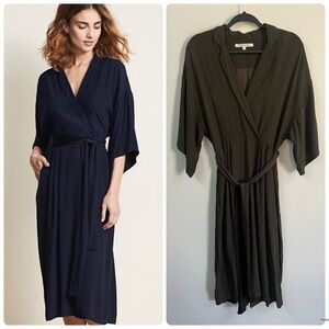 Elegant Olive Wrap Dress